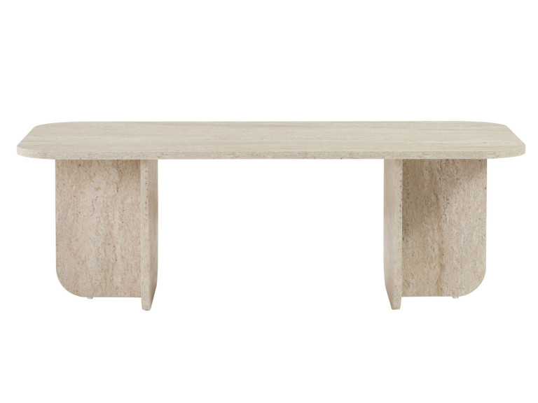 Houten salontafel "Akira" 120 x 60 x 41 cm - Travertin