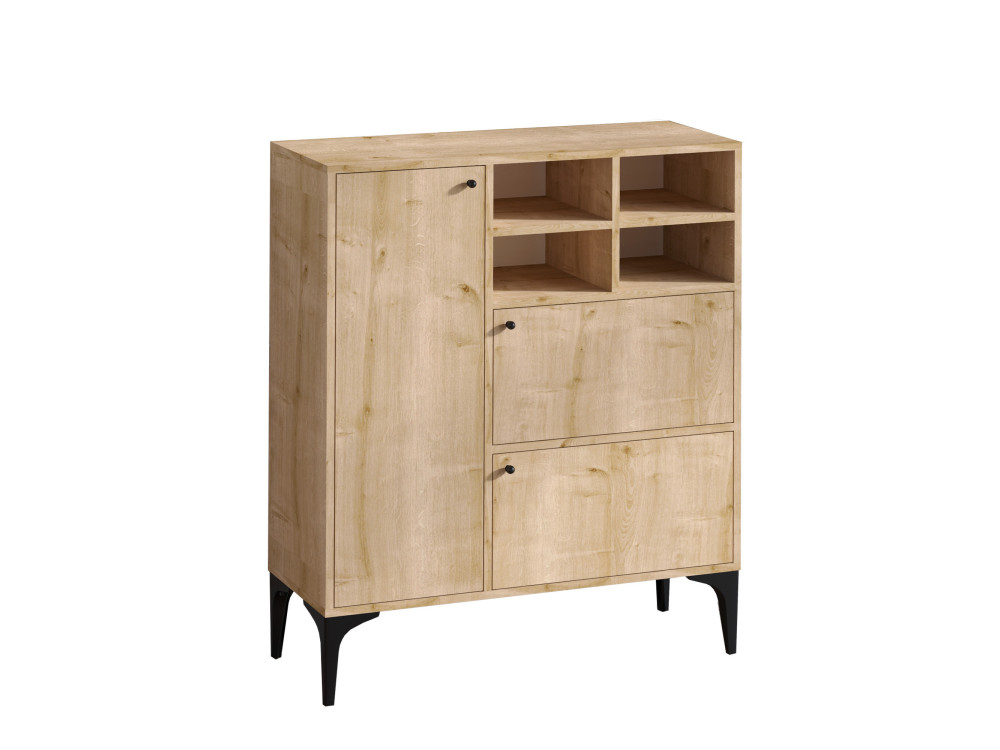 Houten dressoir "Ewa" - 100 x 35 x 125 cm - Saffier Eik