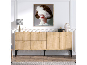 Houten buffetkast "Laika" - 180 x 40 x 80 cm - Beige 2