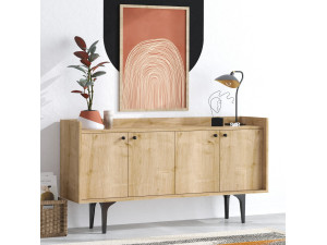 Houten dressoir "Navi" - 150 x 40 x 80 cm - Beige 2