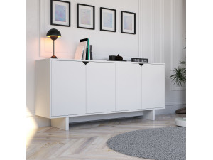 Houten dressoir "Doruk" - 180 x 40 x 81 cm - Wit 2