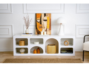 Houten dressoir "Ferlis" - 160 x 40 x 51 cm - Wit 2