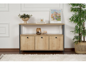 Houten dressoir "Solace" - 120 x 30 x 77 cm - Beige 2