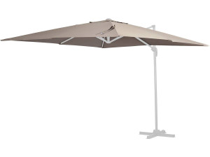 Parasoldoek los vervangen parasol vrijhangend tuin zweefparasol "Sun 4" - 3 x 4 m - Taupe - grijs bruin