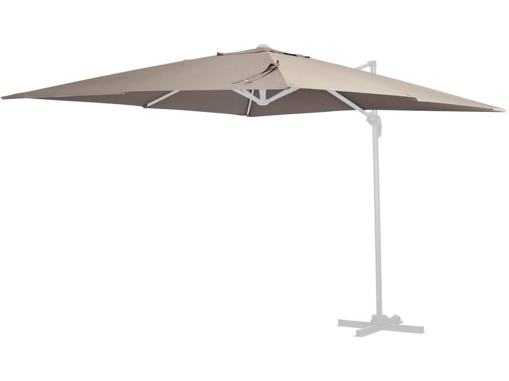 Parasoldoek los vervangen parasol vrijhangend tuin zweefparasol "Sun 4" - 3 x 4 m - Taupe - grijs bruin