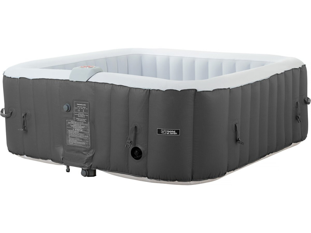 Opblaasbare jacuzzi spa pvc "RIVIERA" - 6 zits - Grijs / Wit