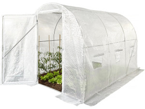 "Mimosa" Tunnelkas met deur - 6 m² - 180 g - Wit