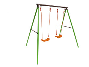 Tuinschommel metaal tuin schommel "Polo" - 1.95 m - 2 speeltoestellen 2