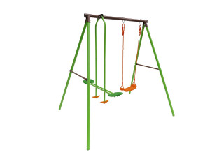Tuinschommel metaal tuin schommel "Lola" - 1.96 m - 2 speeltoestellen 2