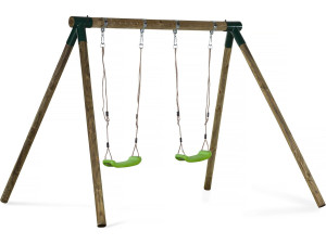 Houten schommel speeltoestel "Eden" - Met 2 schommels