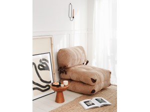 Stoffen fauteuil-bed Fold - 80 x 60 x 70 cm - Bruin 2
