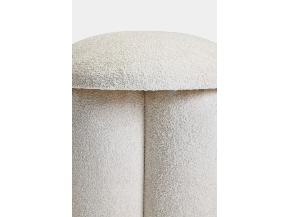 Stoffen poef "Magnus" - 45 x 45 x 48 cm - Wit