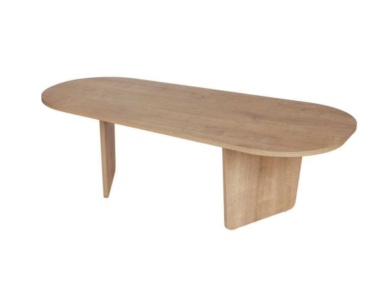Houten salontafel "Ovalis" - 130 x 65 x 40 cm - Eik