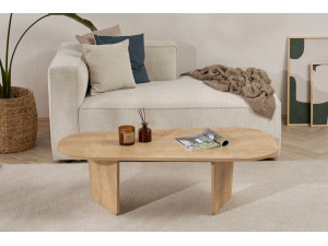 Houten salontafel "Ovalis" - 130 x 65 x 40 cm - Eik 2