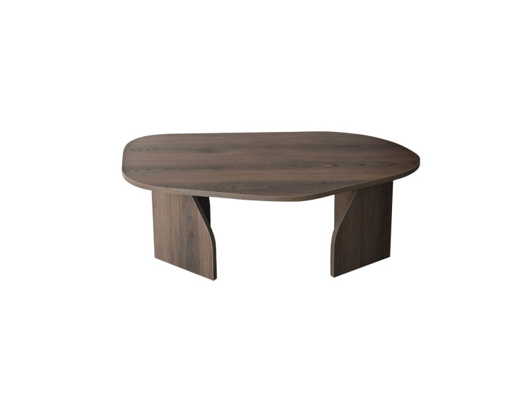 Houten salontafel "Rock" 100 x 60 x 35 cm - Notelaar