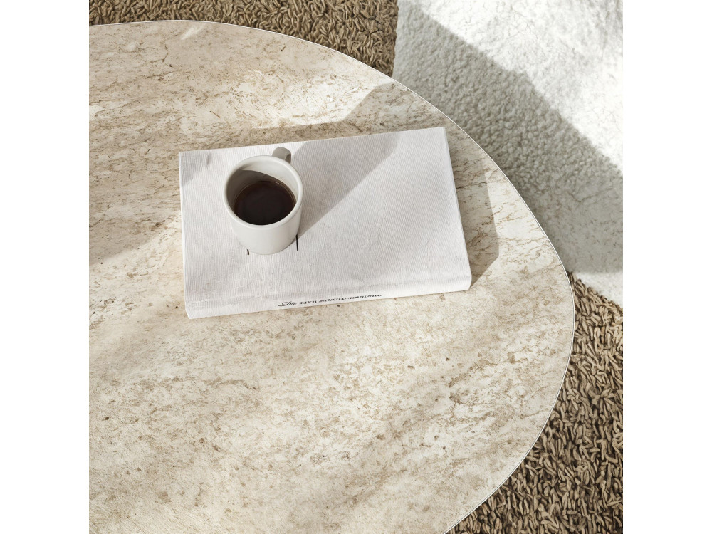 Houten salontafel "Rock" 100 x 60 x 35 cm - Travertin