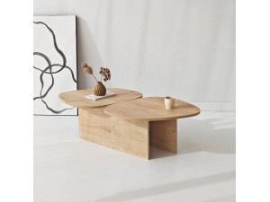 Houten salontafel "Stones" 125 x 60 x 38 cm - Saffier eik 2