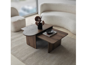 Paris" houten salontafel set 105 x 60 x 35 cm - Brons 2