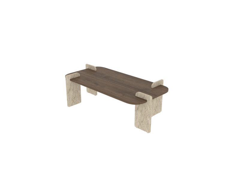 Houten salontafel "Leapiri" - 120 x 60 x 35 cm - Bruin