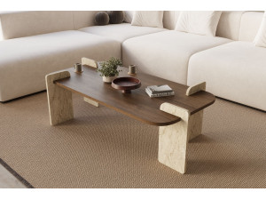 Houten salontafel "Leapiri" - 120 x 60 x 35 cm - Bruin 2