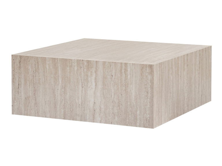 MDF salontafel "Prizma" - 90 x 90 x 35 cm - Travertin
