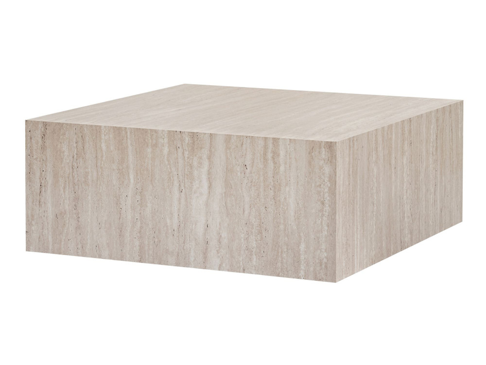 MDF salontafel "Prizma" - 90 x 90 x 35 cm - Travertin