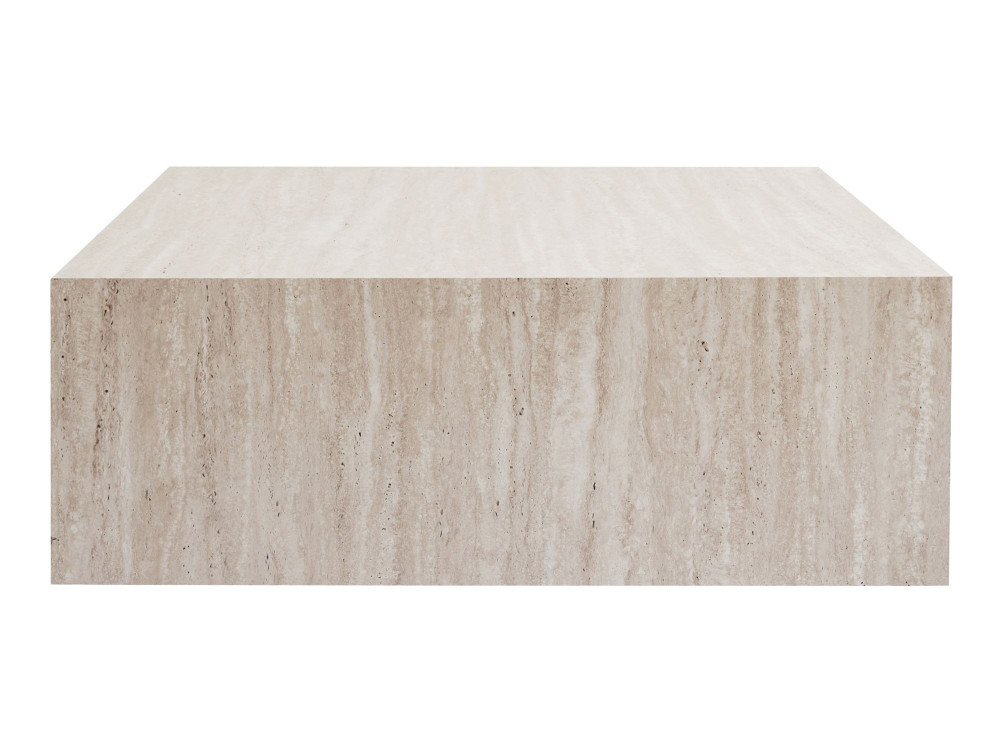 MDF salontafel "Prizma" - 90 x 90 x 35 cm - Travertin