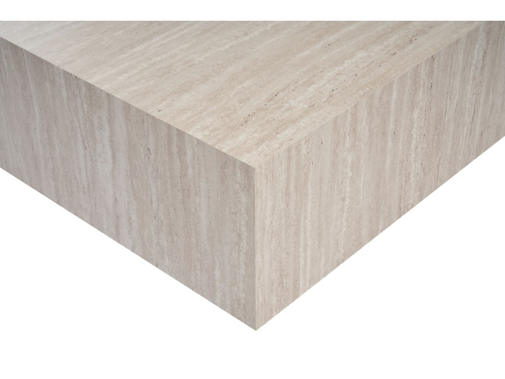 MDF salontafel "Prizma" - 90 x 90 x 35 cm - Travertin