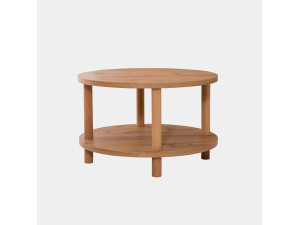 Roby" ronde houten salontafel - 70 x 70 x 43 cm - Bruin