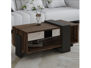 Houten salontafel "Meleni" - 90 x 49 x 40 cm - Bruin 2