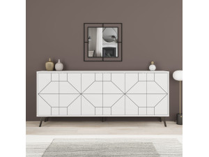 Houten buffetkast "Dune" - 184 x 35 x 77 cm - Wit 2