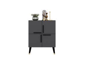 Houten dressoir "Makro" - 70 x 35 x 90 cm - Antracietgrijs