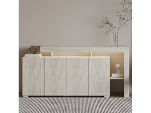 Houten dressoir "Beliz" - 170 x 35 x 80 cm - Travertin 2