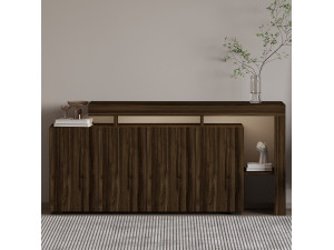 Houten dressoir "Beliz" - 170 x 35 x 80 cm - Notelaar 2