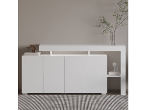 Houten dressoir "Beliz" - 170 x 35 x 80 cm - Wit 2