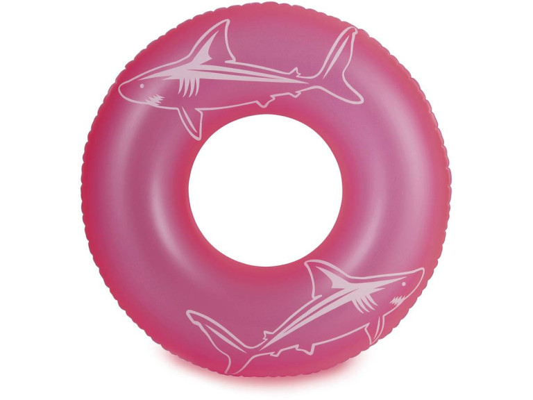 Opblaasbare donut "Neon tube" zwemband - 26,67 x 17,15 x 23,50 cm - Rose