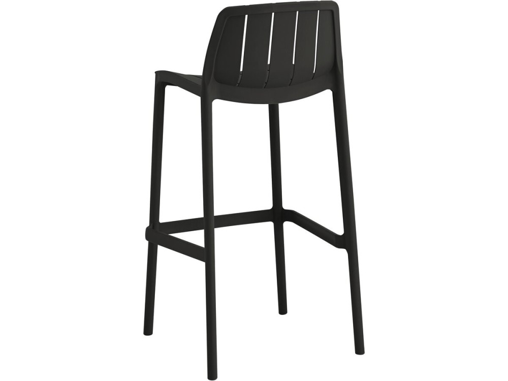 Set van 2 "Vaena" stapelbare tuinstoelen - Zwart