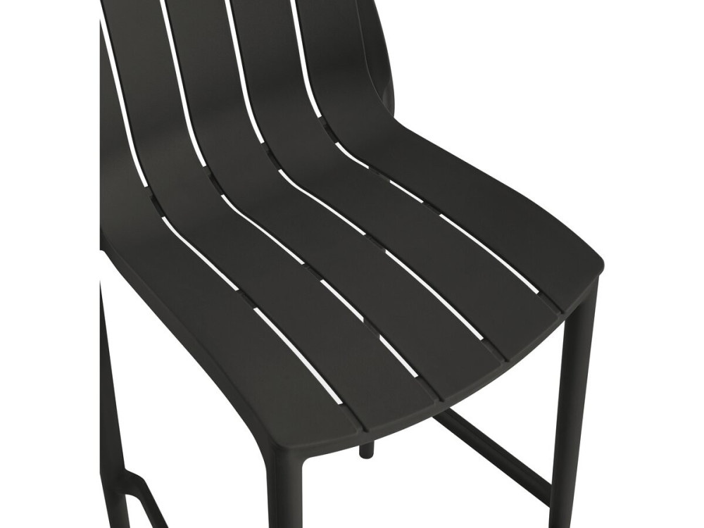 Set van 2 "Vaena" stapelbare tuinstoelen - Zwart