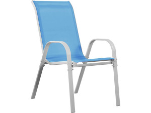 Tuinstoel "Cordoba" stoel fauteuil outdoor textileen - Phoenix - Blauw - Set 4 stuks 2