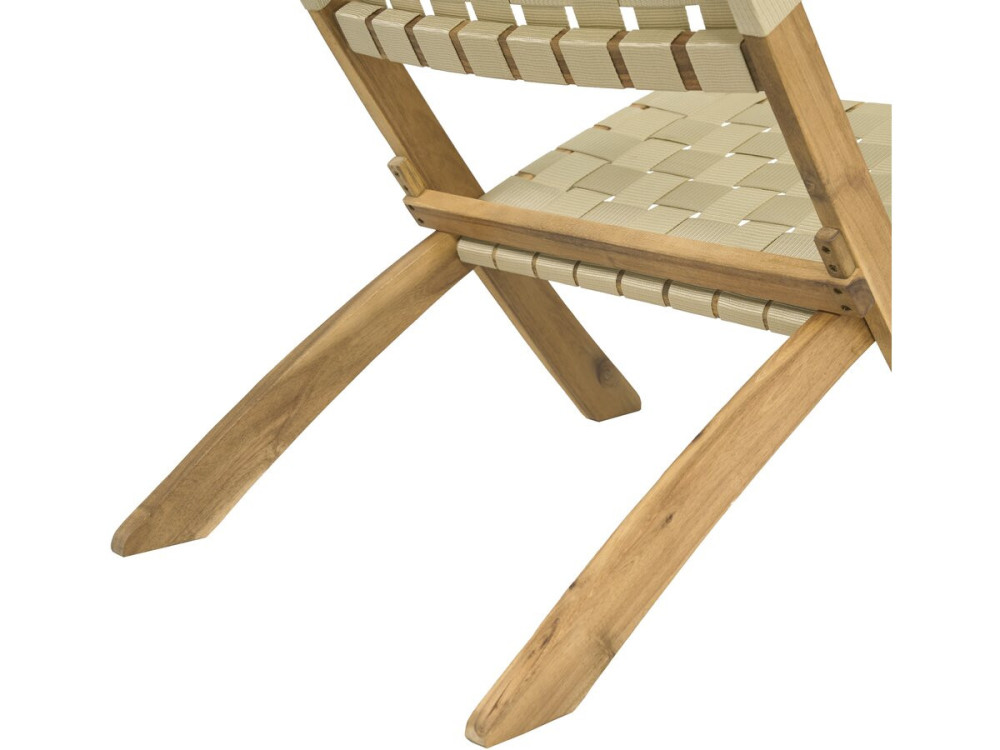 Set van 2 Hanoi houten tuinstoelen - Beige