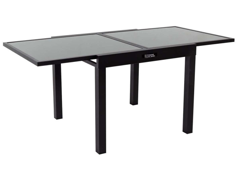 Tuintafel uitschuifbaar tafel outdoor aluminium "Porto 8" - Phoenix - Zwart