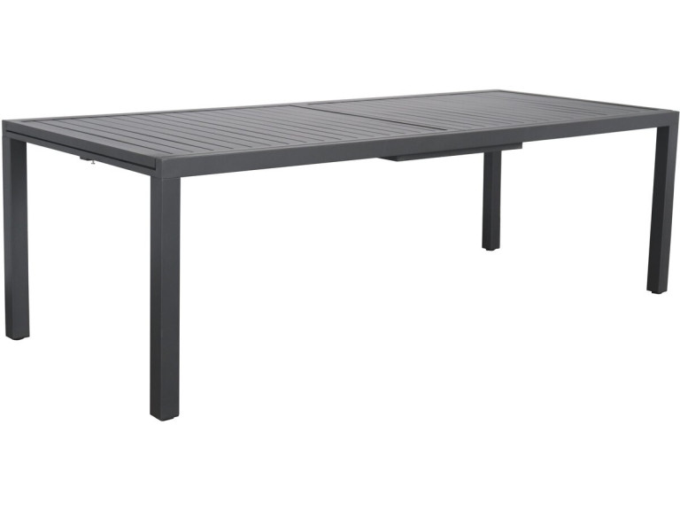Salou" uitschuifbare metalen tuintafel - 240/300 x 100 x 75 cm - Grijs