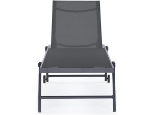 Set van 2 textielen aluminium ligstoelen "Jolia" - Donkergrijs 2