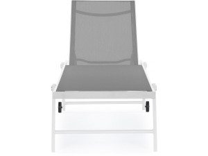 Ligbed set 2 stuks tuin ligstoel verstelbaar aluminium textiel "Jolia" - Grijs / Wit 2