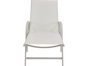 Ligbed set 2 ligstoelen metaal "Farniente" - Wit 2