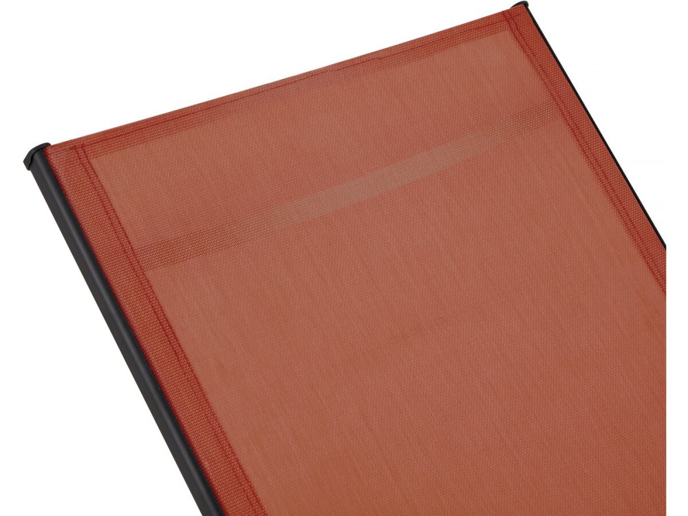 Set van 2 "Farniente" metalen ligstoelen met armleuningen - Terracotta