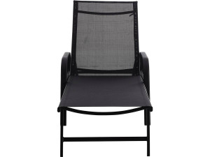 Ligbed set 2 ligstoelen metaal "Farniente" - Zwart 2