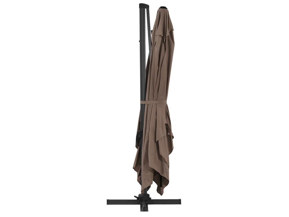 Parasol vrijhangend tuin zweefparasol "Sun 4" - 3 x 4 m - Taupe - grijs bruin