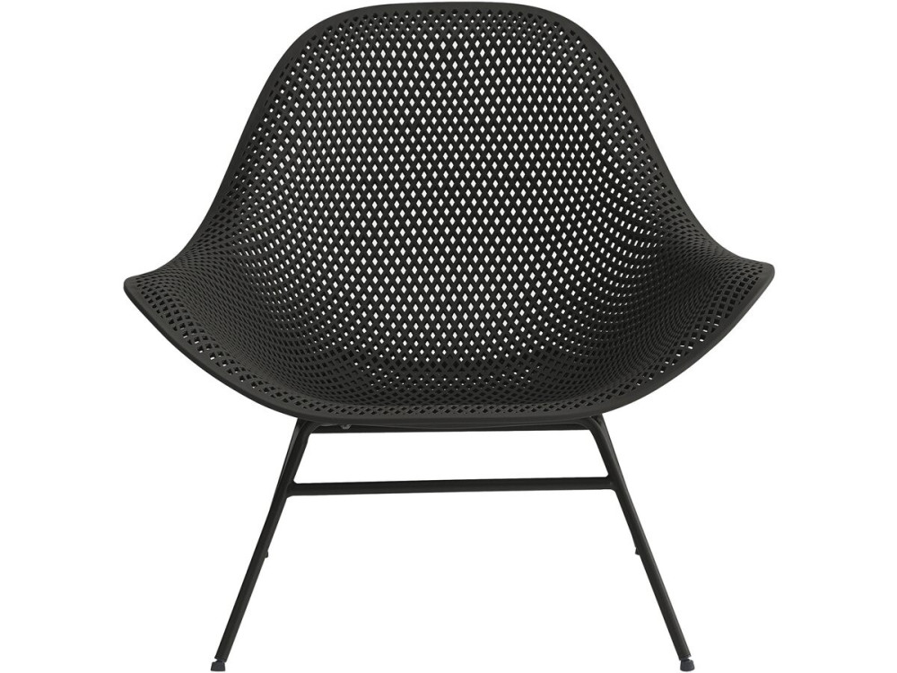 Set van 2 "Soléna" tuinfauteuils met salontafel - Zwart