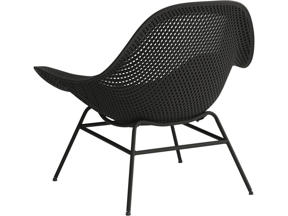 Set van 2 "Soléna" tuinfauteuils met salontafel - Zwart